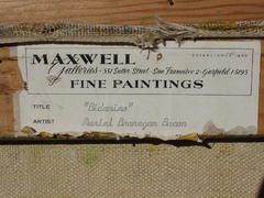 Original gallery label: "Maxwell Gallery"...established 1940...phone: Garfield 1-5193.